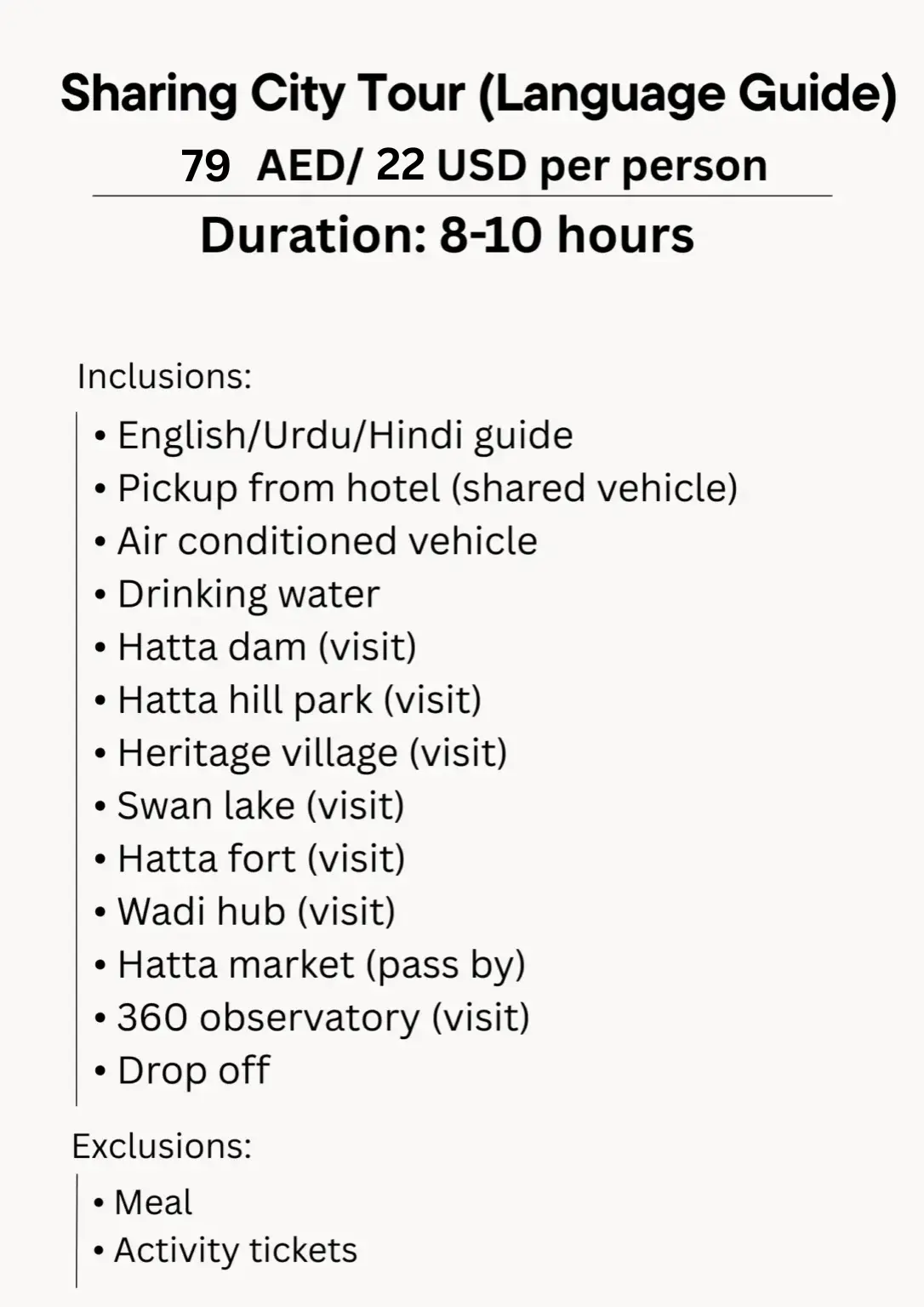 Hatta City Tour